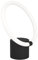 EGLO Tischlampe Caranacoa mit LED-Ring, minimalistische Nachttischlampe, Tischleuchte aus Metall in Schwarz und Kunststoff in Weiß, Lampe Schlafzimmer warmweiß