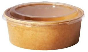 Générique POT A SALADE ROND KRAFT BRUN 1100 ML + COUVERCLE PAR CARTON DE 300