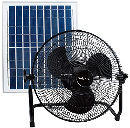 Mediawave Store - Ventilador portátil de carga solar, de mesa, suelo, escritorio, ventilador inalámbrico, de pared, para camping, ventilador portátil de carga solar