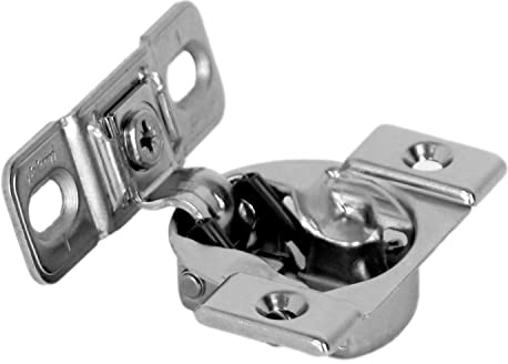 Blum 33B355AF22 Compact Face Fix Hinge 107° with Spring and Mounting Plate, incl Screws, Pack of 2