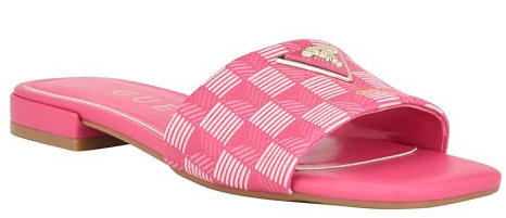 GUESS Sandalias planas Tamed para mujer, Rosa fucsia 660, 39 EU