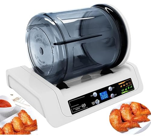 Oiyekntd Commercial Meat Tumbler Marinator Machine, Meat & Vegetable Vacuum Tumbler Marinator, with 7L Large Capacity Pickling Barrel, for Chicken Burger Bacon
