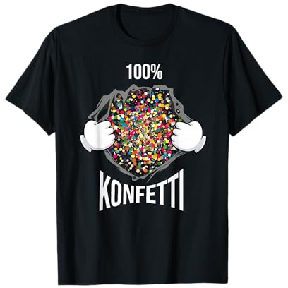 Konfetti 100% Karneval Party Kostüm T-Shirt