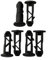 CWOQOCW Wheelie Bin Lid Hinge Pin, Black Plastic, 67mm x 31mm, 3 Pairs