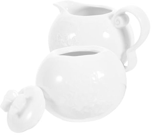 Cabilock 1 Jeu ensemble sucrier pot à lait tasse de pichet de lait en céramique saucière côté pot a lait casserole lait tasses à théière tasse en céramique support de stockage de sucre, PM468F4802KQ