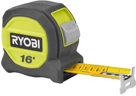 RYOBI Mètre ruban compact de 4,6 m, portée de 4 m, vert