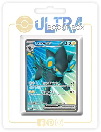 Luxray ex 195/167 Shiny Full Art - my-booster X Écarlate et Violet 6 - Mascarade Crépusculaire Box of 10 Pokemon French Cards