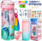 Jovicos Mädchen Geschenke 5 6 7 8 9 10 jahre, DIY Trinkflasche Wasserflasche Meerjungfrau Basteln Mädchen 5-12 Jahre, Kreativ Bastelset Diamond Painting Kinder, Kindergeburtstag Bastelset Mädchen Kit