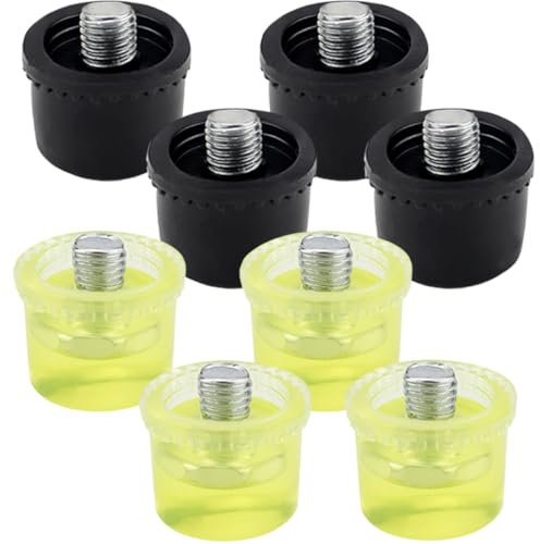8 Pcs Rubber Hammer Replacement, Rubber Striking Head, Mallet Head Tips Set for Rubber Hammer (40mm)