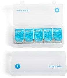 2 Pack Colored Contact Lens Organizer Case, Each Hold 30-40 PCS, Total Hold 60-80 PCS, Portable Storage Box for Disposable Daily Contact Lenses