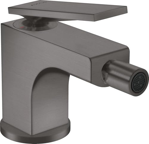 Hansgrohe AXOR Citterio miscelatore per bidet, scarico a scomparsa, sporgenza 110 mm, 39214, Colorazione: Cromo nero spazzolato