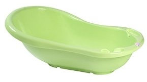 KiNDERWELT Babywanne 84 cm - Baby Badewanne - BPA-Frei - Wanne zum Baden für Babys und Neugeborene - grün