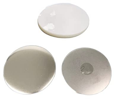 Buttonmaschine 25 MM/32 MM/37 MM/44 MM/58 MM/75 MM 100 STÜCKE Magnetische Kühlschrankknopfstifte Blankoknopf Abzeichen Teile Hersteller Button Maker Zubehör(75mm)