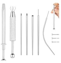 BodyAce 14G 16G 18G 20G Piercing Taper Ball Grabber Tool Stainless Steel Assistant Tools for Changing Jewellery Threadless Insertion Pin Screw On Body Piercings Kit for Ear/Nose/Navel/Lip [16G(1.2mm)]