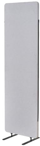 SVITA Otis Stellwand Raumteiler 50 x 160 cm Paravent Raumtrenner freistehende Trennwand mobiler Sichtschutz Reißverschluss Hellgrau