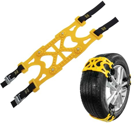 Tuxuseo Catene da Neve per Auto, Attrezzatura Antiscivolo Regolabile per Pneumatici Veicoli, Attrezzatura Di Sicurezza Regolabile Per Veicoli Su Terreni Fangosi Scivolosi Pendii Rocciosi E Strade