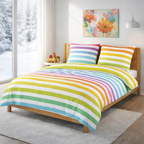 Buymax® Biber Bettwäsche 135x200 cm Flauschige Winterbettwäsche 2 Teilig 100% Baumwolle mit Reißverschluss Flanell Bettwäsche-Set mit Kissenbezug 80x80cm