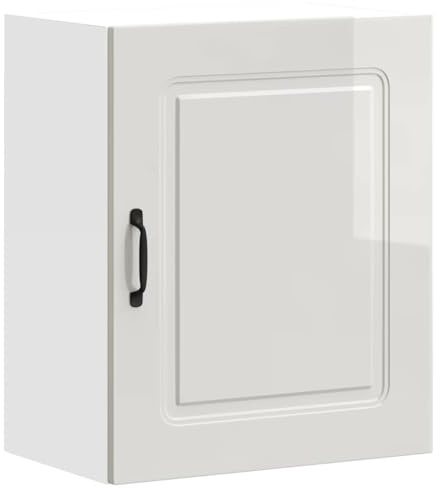 vidaXL Küchen-Hängeschrank Kalmar Hochglanz-Weiß Holzwerkstoff