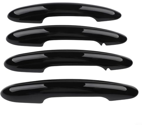 Hoppipola 4PCS Gloss Black Door Handle Covers for MINI Cooper F55, ABS Trim with LED Puddle Light Notch