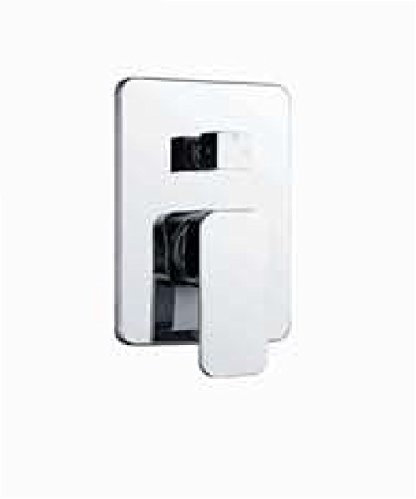 MISCELATORE DOCCIA DA INCASSO DISPONIBILE A 1, 2, o 3 USCITE/VIE IN OTTONE CROMATO MANIGLIA SQUADRATA RUBINETTO DA INCASSO (INCASSO 2 VIE/USCITE)