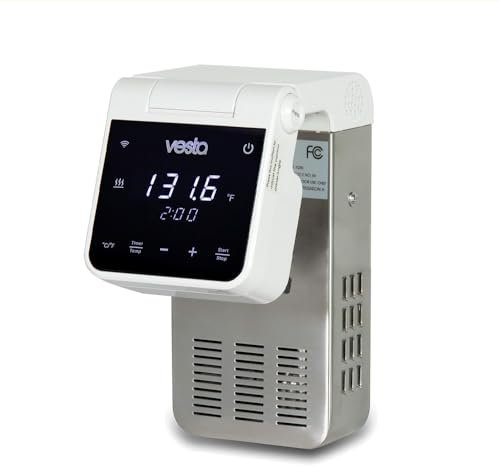 Sous Vide Thermocirculateur de Cuisine basse Température Imersa Elite 1500 W avec Application de Contrôle Wi-Fi | Immersion étanche IPX7 | Température de Fonctionnement 20°C - 95°C | La couleur blanc