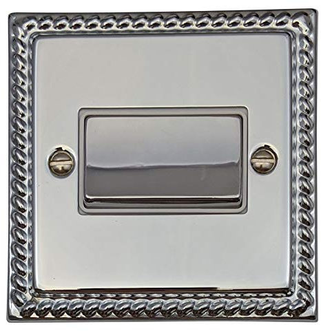 Georgian Polished Chrome Fan Isolator Switch (White Insert/Chrome Switch) - MC269