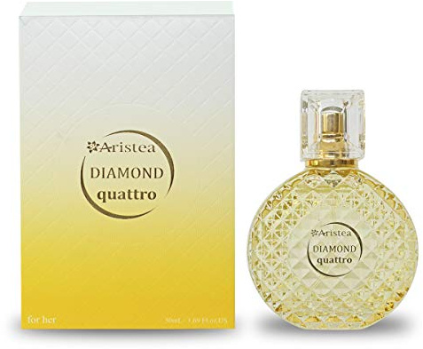 Aristea Parfüm Damen Diamond Quattro, Eau de Parfum für Frauen, blumig-fruchtige Damenduft, 50ml