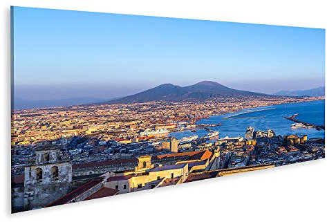 islandburner Bild auf Leinwand Napoli Neapel Vesuv Im Hintergrund Sonnenuntergang Sommertag Italien Kampanien Bilder Wandbilder Poster
