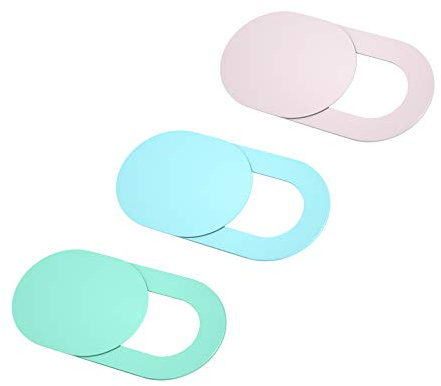 Cover per webcam per laptop da 0,028 pollici ultra sottile per MacBook, iMac, laptop, desktop, PC, iPad, Smart Phone protegge la privacy e la sicurezza (rosa/verde/blu-confezione da 3