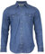 Hanger Lane Men's Long Sleeve Western Traditional Regular Fit Casual Flap Pocket Denim Shirt Top (Med Blue, XXL, xx_l)