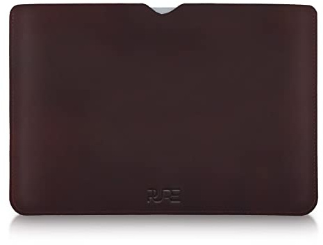 PURE Leather Studio AVIOR MacBook Hülle 13 Zoll - Tan | Leder-Sleeve mit Wildlederfutter für MacBook Air und Pro 13 Zoll