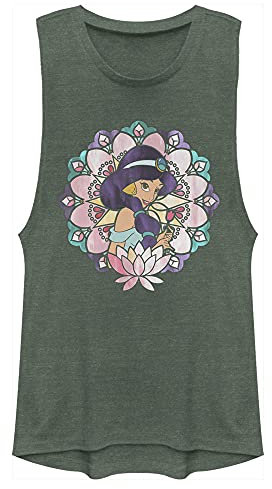 Disney Jasmine Festival Muscle en verre pour fille, Vert pin., Taille M