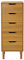 Panana Chest of Drawers, Wood 5 Drawers Cabinet Narrow Storage Organiser Unit with Wooden Legs for Living Room Bedroom Hallway (Oak)