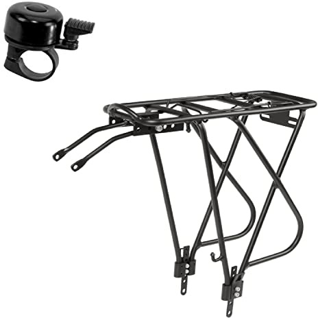 Traveller A II Alu Fahrrad Hinterradgepäckträger Gepäckträger 26 - 29 Schwarz inkl. Fahrradklingel