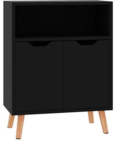 vidaXL Sideboard Hochglanz-Schwarz 60x30x72 cm Spanplatte