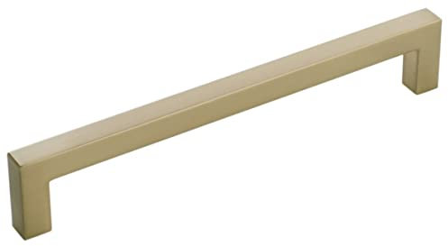 Hickory Hardware Luxuriöse Schrankgriffe mit massivem Kern, Beschläge für Türen und Kommoden, 160 mm Lochmitte, schwer fassbares goldenes Nickel, Dachfenster-Kollektion, 10 Stück