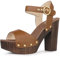 Perphy Plateau-Schnalle Knöchelriemen Chunky High Heels Sandalen für Damen, braun, 39.5 EU
