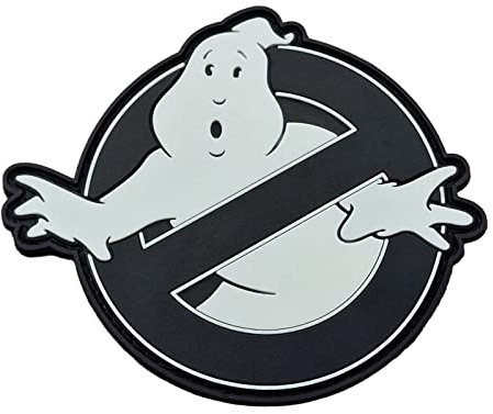 Ghostbusters No Ghost Glow Dark GITD Cosplay Movie PVC Rubber 3D Hook Patch (Black Glow Dark)