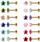 12 Paare flache Rückseite chirurgischen Edelstahl Ohrstecker, Schraube zurück Herz Stern Quadrat Teardrop vergoldet CZ Birthstone Ohrstecker Set Gold Stern 3mm