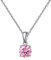 Bellitia Jewelry Collana Pendente Donna in Argento Sterling 925, Ciondolo Pietra Preziosa di Tormalina Rosa Quarzo, Pietra Natale di Ottobre, Gioielli Donna Regalo Amore per Lei