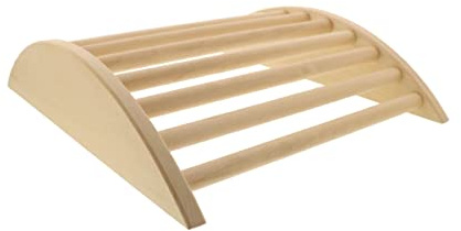 Gravidus Venenstütze Sauna aus unbehandeltem Lindenholz – ergonomisch geformt für optimale Beinunterstützung – Holzkonstruktion fördert Blutzirkulation - Maße: ca. 44,3 x 37,3 x 10 cm
