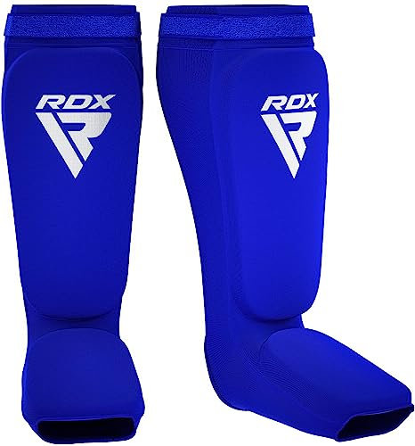 RDX Espinilleras Kick Boxing Muay Thai, Aprobado por SATRA, Espinilla Empeine Protección Pads, MMA Shin Pierna Guardia para Sparring Boxeo BJJ Kárate Entrenamiento, Hombre Mujere