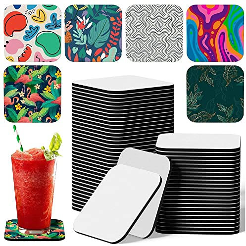 berjalan Lot de 38 sous-Verres carrés pour Sublimation
