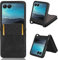 RonRun Cover Motorola Razr 40 Ultra, Custodia a Libro con Supporto Stand e Slot Porta Carte Case a Portafoglio Magnetica in Pelle PU Adatto per Motorola Razr 40 Ultra, nero