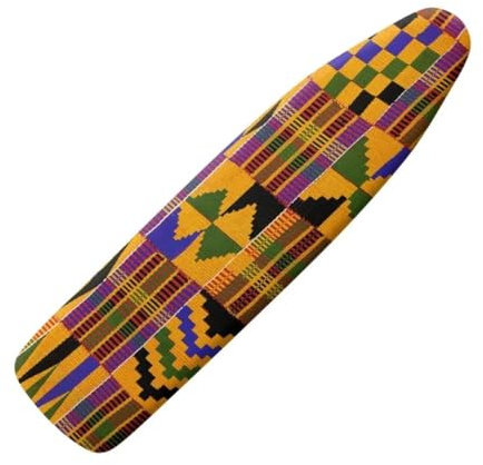 Jeiento African Tribal Ironing Board Cover Hook and Loop Fasteners Ethnic Style Polyester Ironing Covers Standard Size Iron Pad Covers,15x54 Inches
