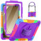SEYMCY Funda infantil para Samsung Galaxy Tab A9 Plus, de cuerpo completo, a prueba de golpes, con protector de pantalla, soporte giratorio, correa de mano, correa para el hombro, para tablet Samsung