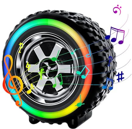 Altavoces Inalámbricos Blueto-oth | Altavoz Blueto-oth LED En Forma De Rueda De Coche con Batería De 1200 MAh | Potente Sonido Eléctrico Estéreo E Iluminación Dinámica Audio