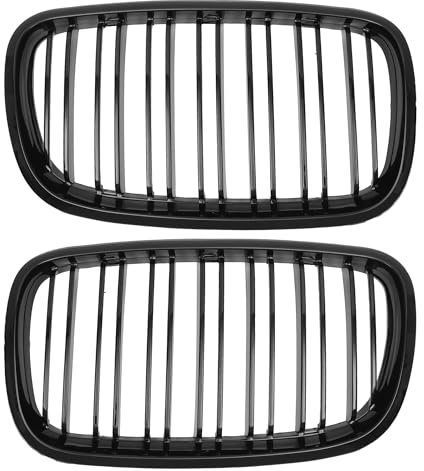 QUARKZMAN Frontstoßstangen-Kühlergrill für BMW X5 E70 2007-2013, links und rechts, 1 Paar, schwarz, Nr. 51137157687/51137157688
