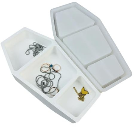 Sargharz-Tablett-Formen für die Herstellung von Schmuck-Aufbewahrungsbox, Schmucktablett, Ohrringhalter, Tablett, Basteln, Raumdekoration, Sarg-Aufbewahrungsbox