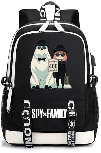 LKY STAR Anime Spy x Family Daypacks Anya Forger Cosplay Rucksack,Mädchen Jungen Backpack Schultasche
